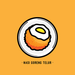 Simple hand drawn asian food vector