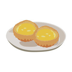 Dim sum, Chinese dishes. Vector illustration of traditional food in China. Cartoon shrimp dumplings, wonton, fried spring rolls and pork bun isolated on white. Chinese meals menu