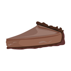 Chocolate dessert. Vector illustration of sweet food and snacks. Cartoon biscuit isolated on white. Confectionery, pastry shop menu concept