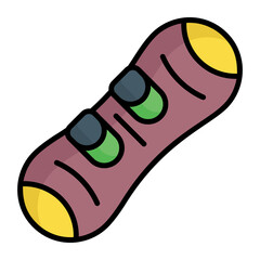 A well design vector icon of skateboard