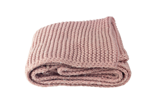knitted scarf or plaid isolated from background