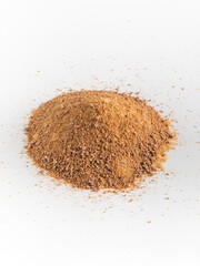 Bunch of coconut brown sugar closeup isolated