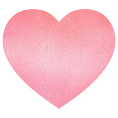 Pink Heart Watercolor Shape