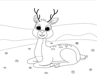 Coloring pages, coloring book, cute animal, for children