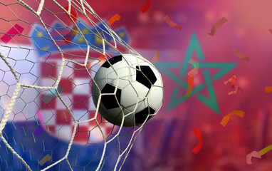 Football Cup competition between the national Croatia and national Morocco.