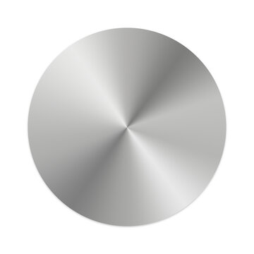 illustrazione con disco vuoto di metallo lucido e scintillante su sfondo trasparente
