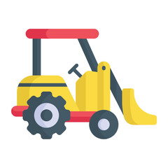 A perfect design icon of excavator in modern trendy style