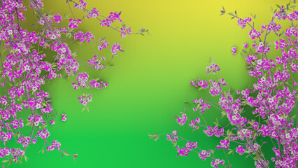 christmas and lavender flower background pink flowers on a green background