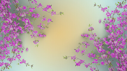 Obraz na płótnie Canvas christmas and lavender flower background pink flowers on a white background