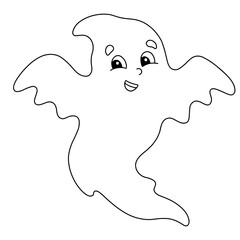 Coloring page for kids. Digital stamp. Cartoon style character. Isolated on white background. Vector illustration.