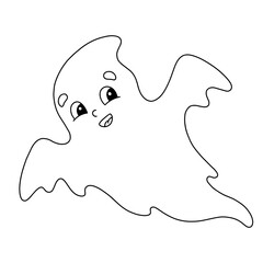 Coloring page for kids. Digital stamp. Cartoon style character. Isolated on white background. Vector illustration.