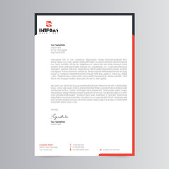 Modern Letterhead Template, Business Letterhead Design