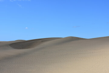 Scenic view of the sand dunes at Maspalomas