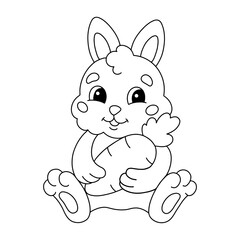 Coloring page for kids. Digital stamp. Cartoon style character. Isolated on white background. Vector illustration.