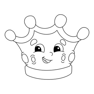 Coloring page for kids. Digital stamp. Cartoon style character. Isolated on white background. Vector illustration.