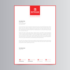 Modern Letterhead Template, Business Letterhead Design