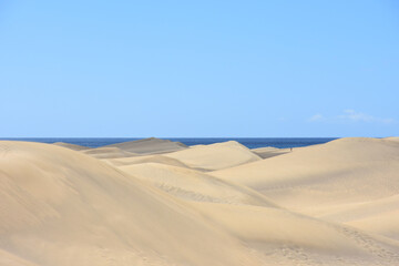 Scenic view of the sand dunes at Maspalomas