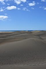 Scenic view of the sand dunes at Maspalomas