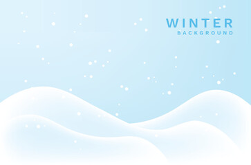 Realistic Snow Winter Background