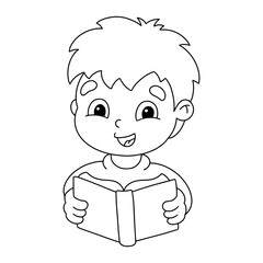 Coloring page for kids. Digital stamp. Cartoon style character. Isolated on white background. Vector illustration.