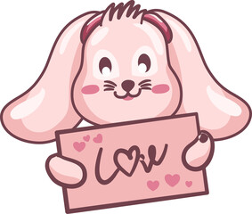 Holland Lop rabbit are in love.