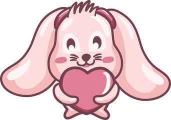 Holland Lop rabbit are in love.