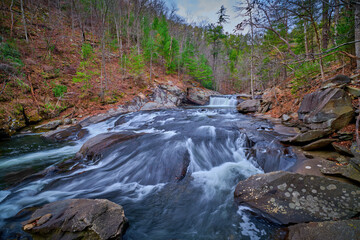 Baby Falls with Rapids on the Tellico River in the Cherokee National Forest in TN.