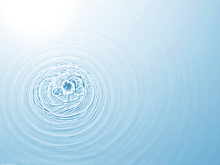 Naklejka na ściany i meble water surface with ripples 波紋のある水面