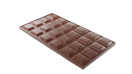 Milk chocolate bar isolated on white background. High quality 3d rendered illustration