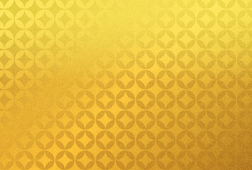 七宝繋ぎ・金・高級感・正月・年賀状・背景