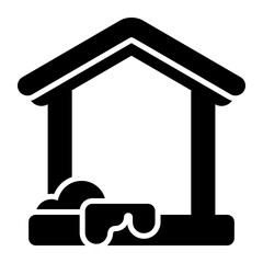 Bird Feeder vector icon in trendy style modern design