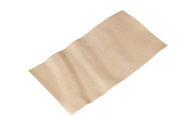 raw dough sheet for lasagna isolated on white.