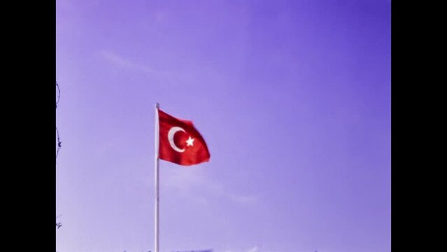 Turkey 1969, Flag of Turkey waving in the wind