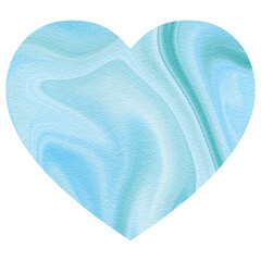 Blue Heart Watercolor
