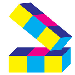 Organic Children's Toys Blocks Illustration