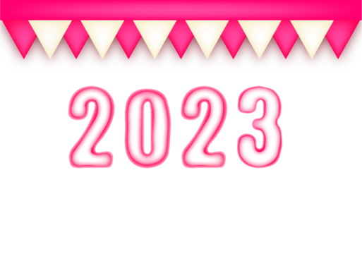 The inscription 2023 in the style of marshmallows. Background for a pastry shop in the style of figures 2023 from marshmallows.