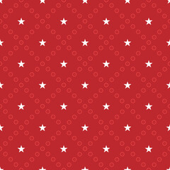 Geometric  vector pattern with stars. Seamless design texture. Red colours. 