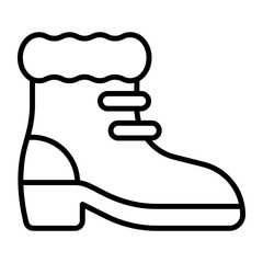 Footwear accessory vector icon design of winter boot