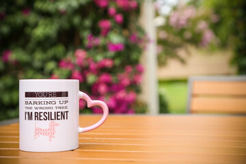 cup of coffee on table
