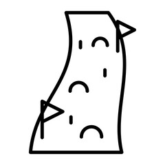 Ski slopes vector icon in trendy style, winter sports