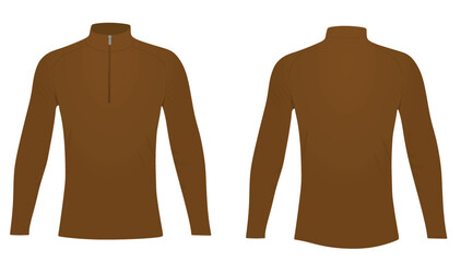 Brown top sweatshirt. vector illustration 