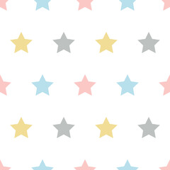 seamless pattern of multi-colored stars