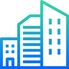 Office building icon for website, application, printing, poster design