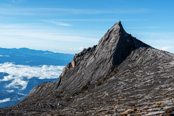 View of Mt Kinabalu in Kinabalu National Park Kundasang Ranau Sabah Malaysia