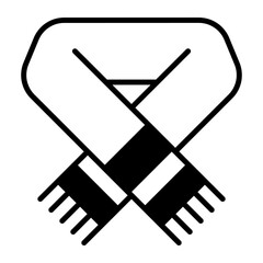 Muffler vector icon of neck accessory