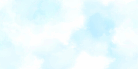 abstract watercolour painting blue sky overcast above the cloud in panorama view beautiful cloudscape for background