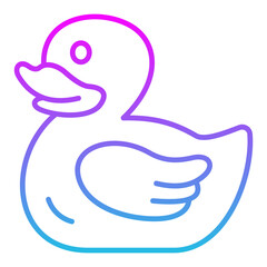 Duck Line Gradient Icon