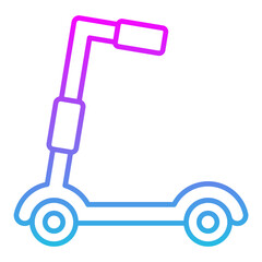 Kick Scooter Line Gradient Icon