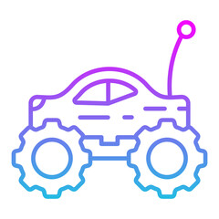 Rc Car Line Gradient Icon