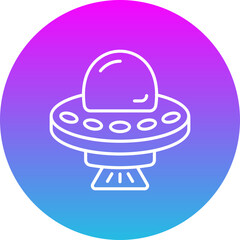 Ufo Gradient Circle Line Inverted Icon